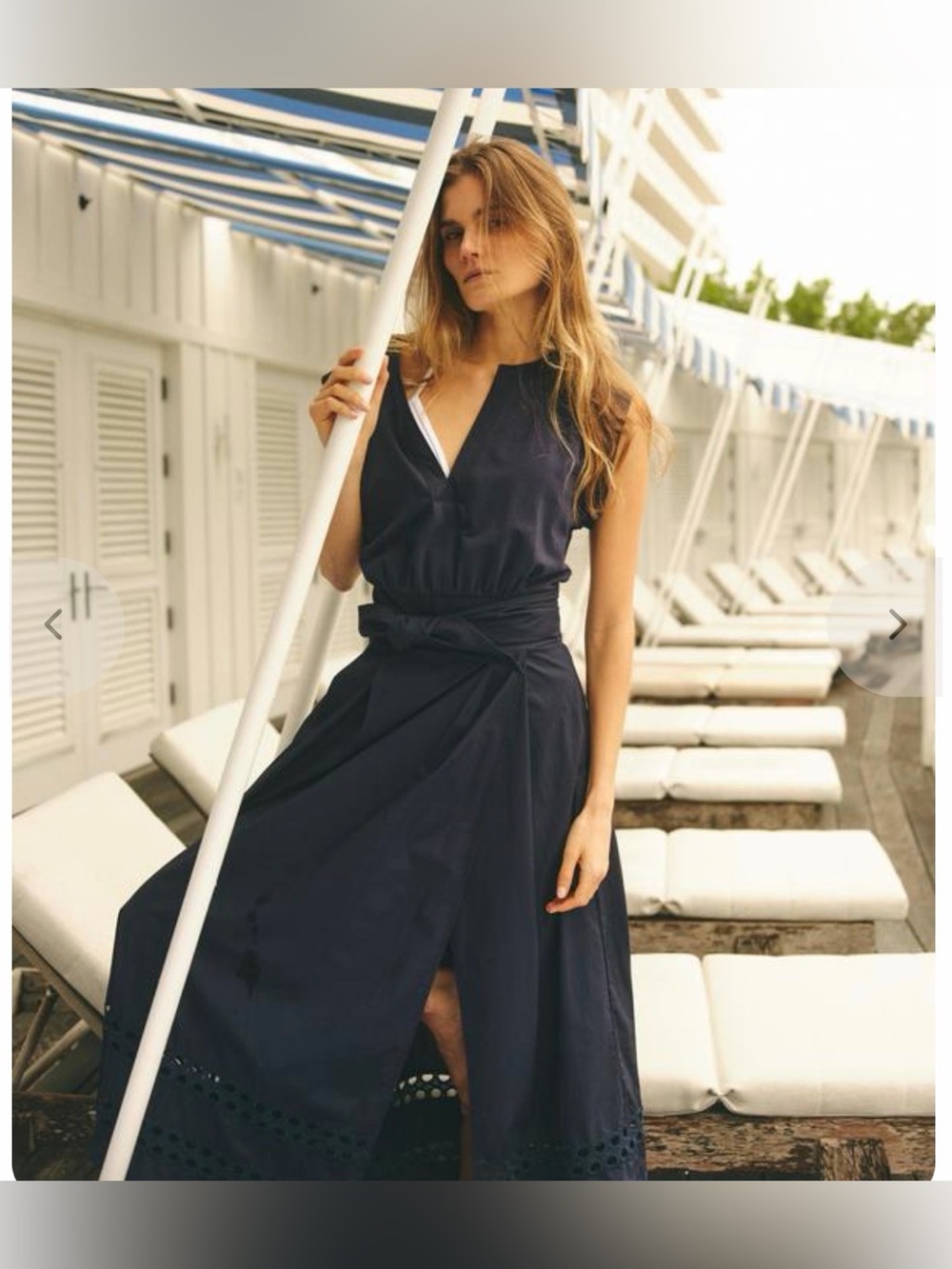 CARTOLINA ISADORA MIDI DRESS - MIDNIGHT BLUE SIZE SM